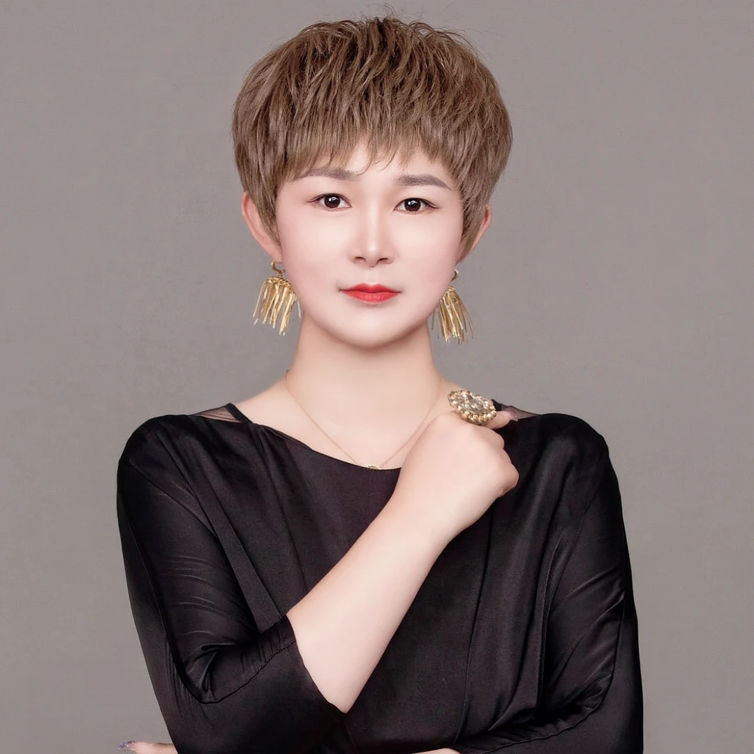 8号黛妮高端定制科技记忆丝纹理短发轻薄透气全手工钩织品牌