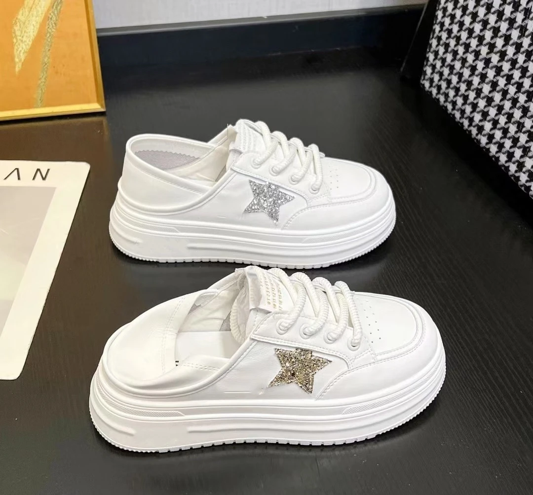 D637女鞋小白鞋百搭夏季透气厚底运动网红时尚外穿镂空平底网面