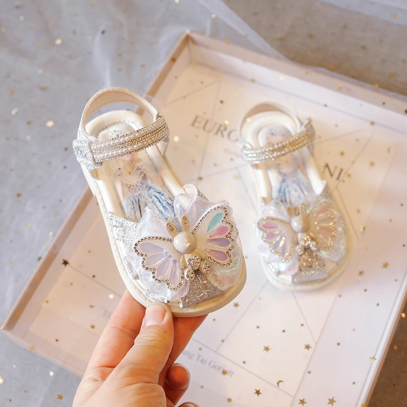 女童包头凉鞋2024夏季新款软底小童鞋子夏款女宝宝防滑洋气公主鞋