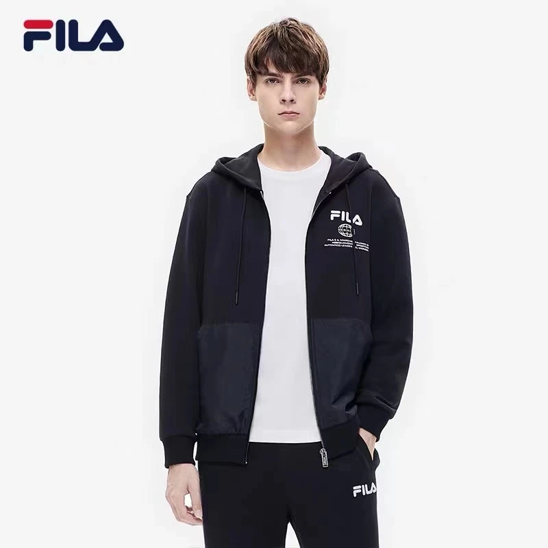 FILA/斐乐男子外套百搭潮流时尚宽松休闲运动连帽上衣F11M239501F