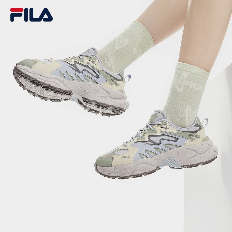 Fila/斐乐杨幂同款蕨草老爹鞋女鞋透气运动鞋雅丹风潮F12W411106F