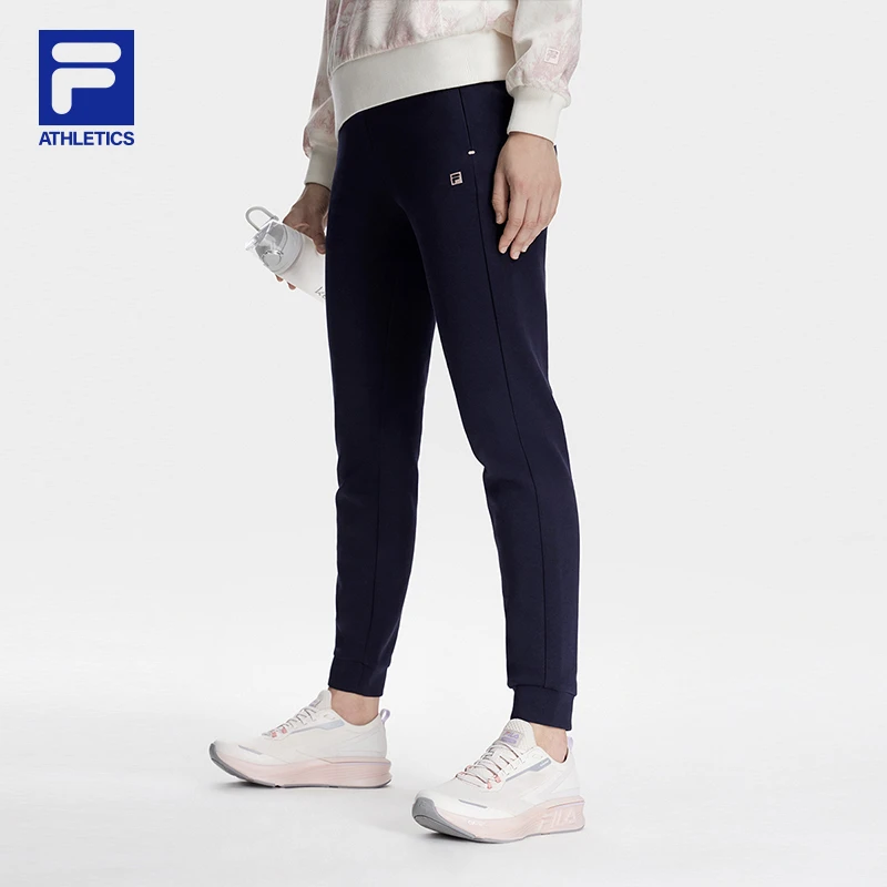 FILA斐乐女子长裤百搭显瘦春秋运动休闲弹力束脚裤A11W341602F