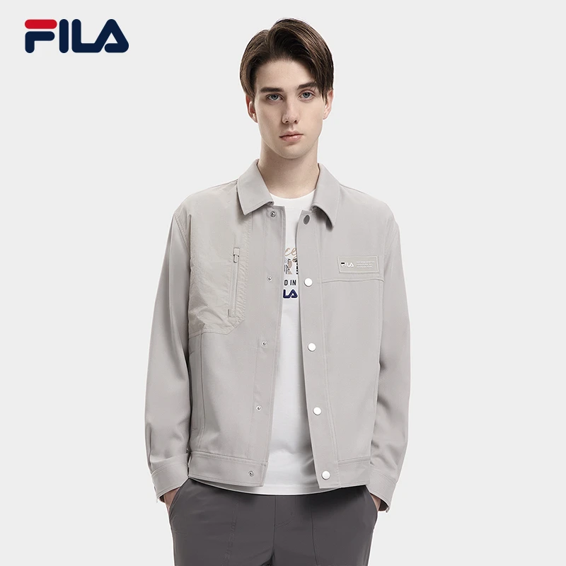 Fila/斐乐男士外套秋季时尚简约休闲宽松百搭梭织外套F11M338704F