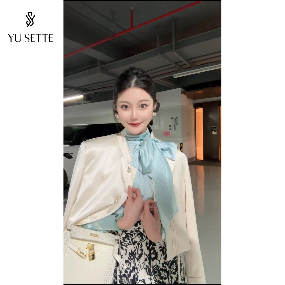 遇儿推荐【李莱尔2代】经典永恒桑蚕丝飘带衬衫20230036