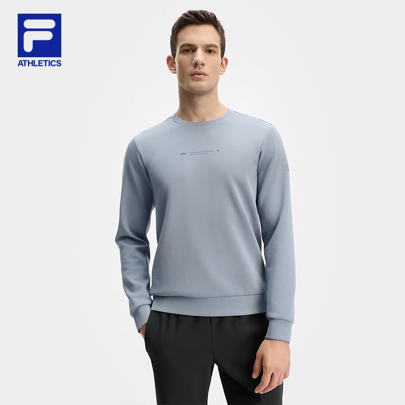 Fila/斐乐男【吸湿排汗运动卫衣】秋季保暖简约圆领长袖A11M441206F