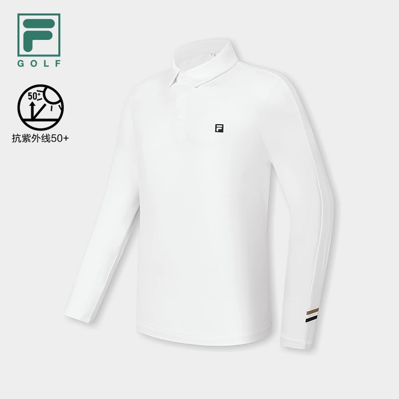 Fila/斐乐男款【翻领保暖加厚长袖】春季新款POLO休闲运动时尚上衣