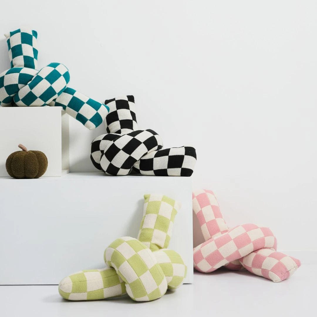 【MaidMaix】小样原创设计简约风格抱枕棋盘格长条侧睡垫腰民宿靠枕