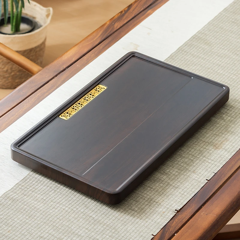 黑檀色【平川70*35*4】茶盘实木家用小型干泡茶台整块