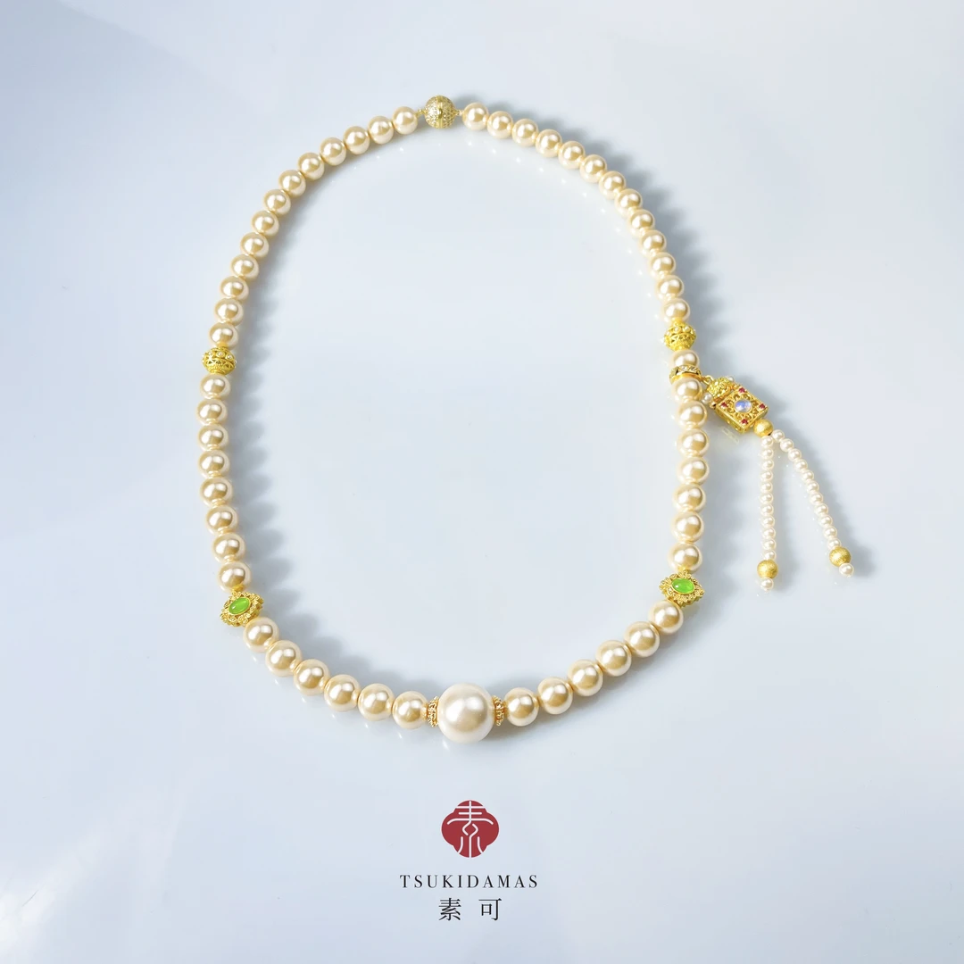 铜合金项链 新中式【锦绣华章】可拆磁吸扣约10m浅金色旗袍项链X560