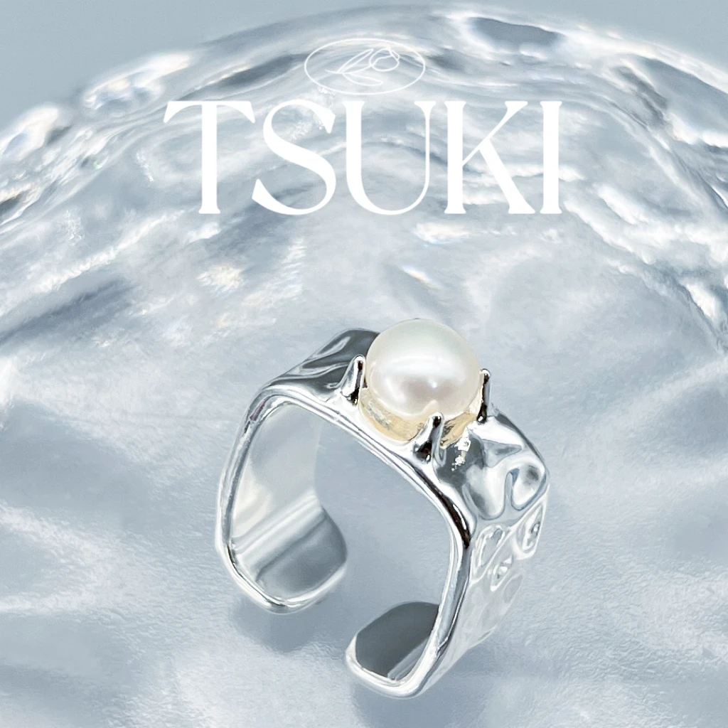 铜合金戒指 法式优雅 露西 珠肌理感锤纹戒指J139