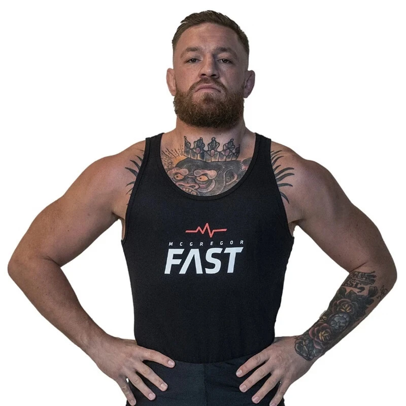 极速健身纯棉背心吸汗运动速干撸铁猛男跑步UFC嘴炮康纳麦格雷