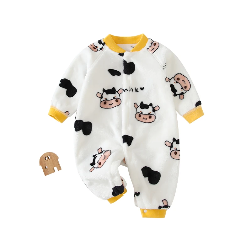 婴儿秋冬加厚连体衣宝宝保暖长袖哈衣儿童保暖加绒新生儿外出衣服