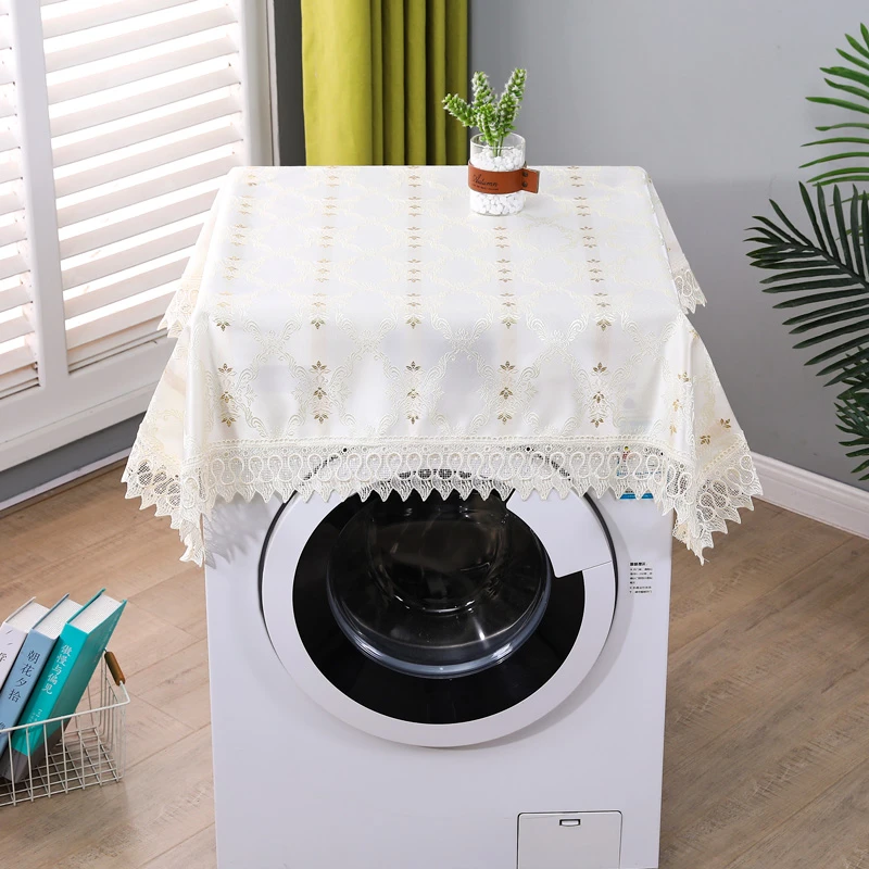 滚筒式洗衣机防尘罩防晒盖巾轻奢简约波轮全自动洗衣机方形多用布