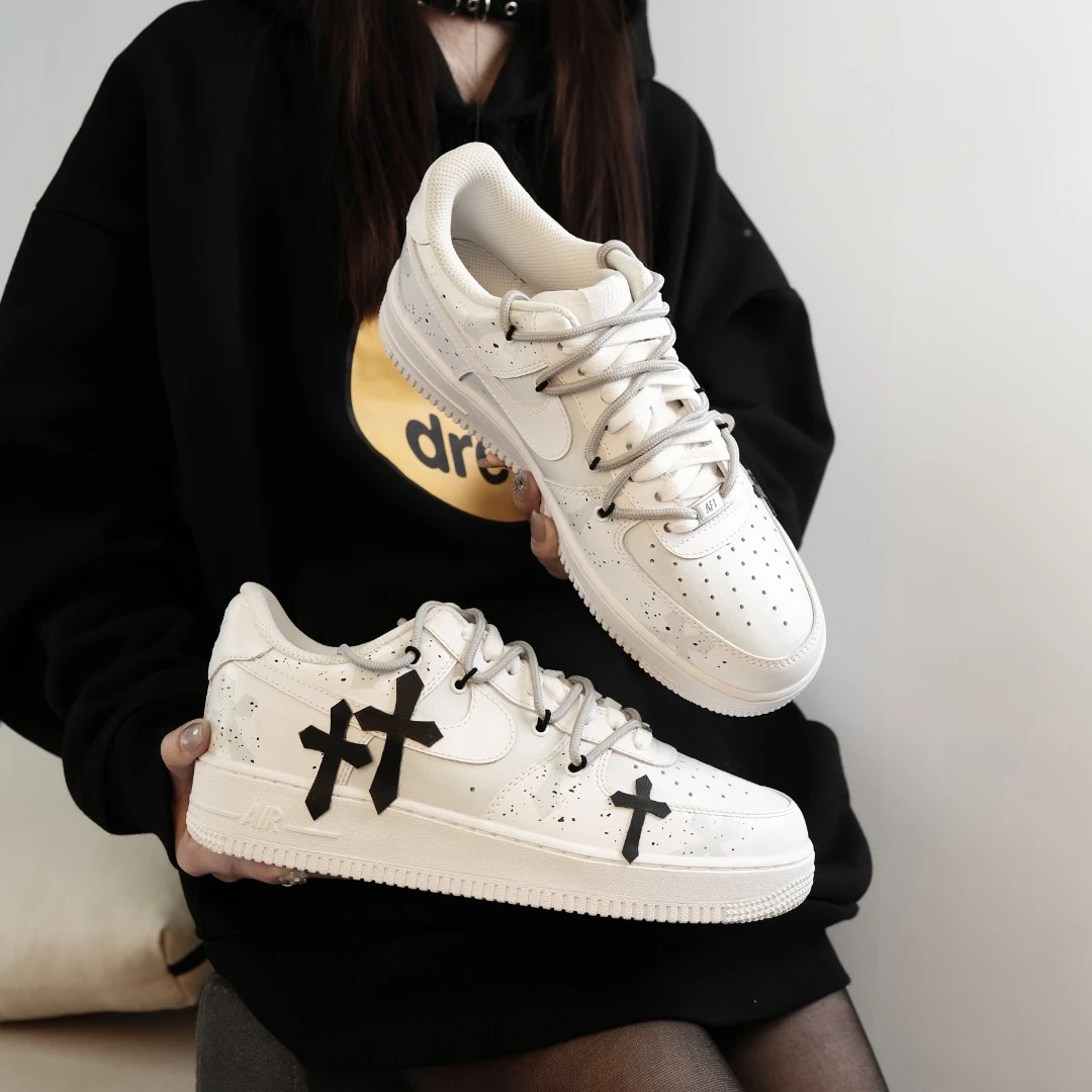 Nike/空军一号AF1 x 克罗心解构风格 休闲百搭【定制球鞋】