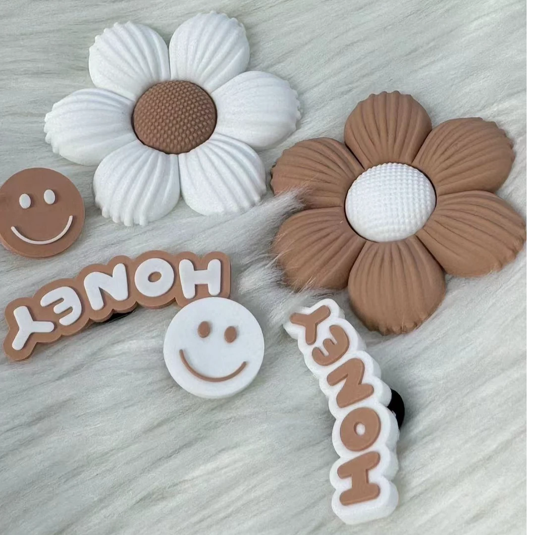 鞋花鞋扣适配洞洞鞋diy太阳花笑脸配饰可拆卸卡扣