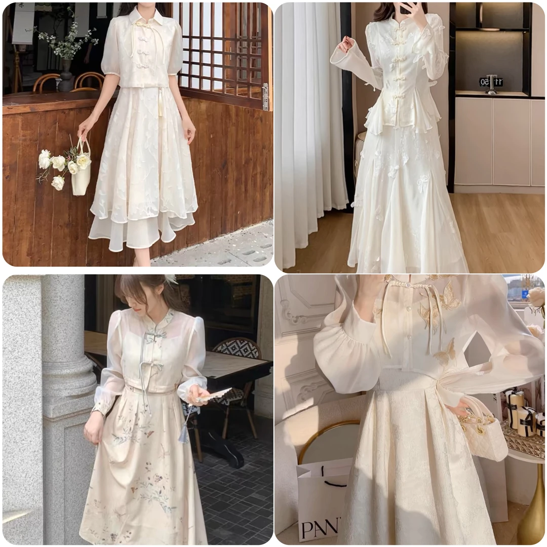 126-150【花姐专属集合链接】春夏专柜品牌连衣裙两件套126-150