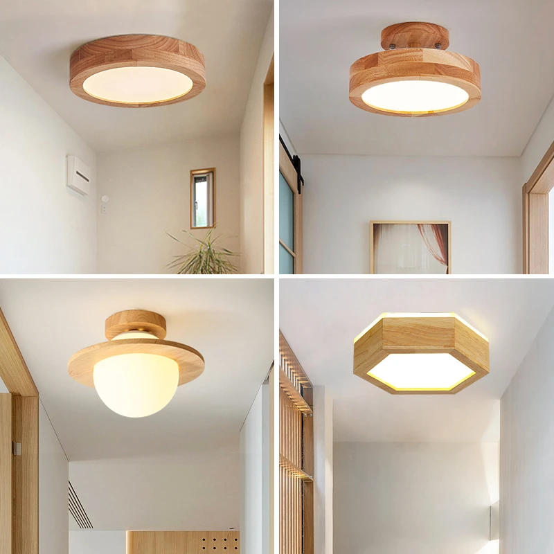 【坤德】光质造过道灯走廊灯简约北欧原实木玄关衣帽楼梯间阳台吸顶