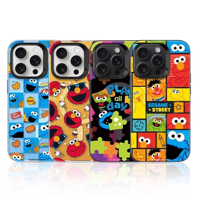 benks芝麻街联名新款苹果15promax手机壳15pro个性潮牌磁吸防摔壳