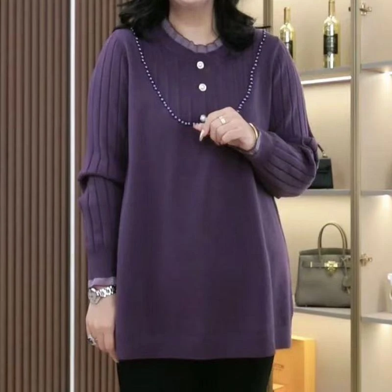 丹思慕2025秋季新款大码女装保暖显瘦洋气时尚气质宽松长袖QD347