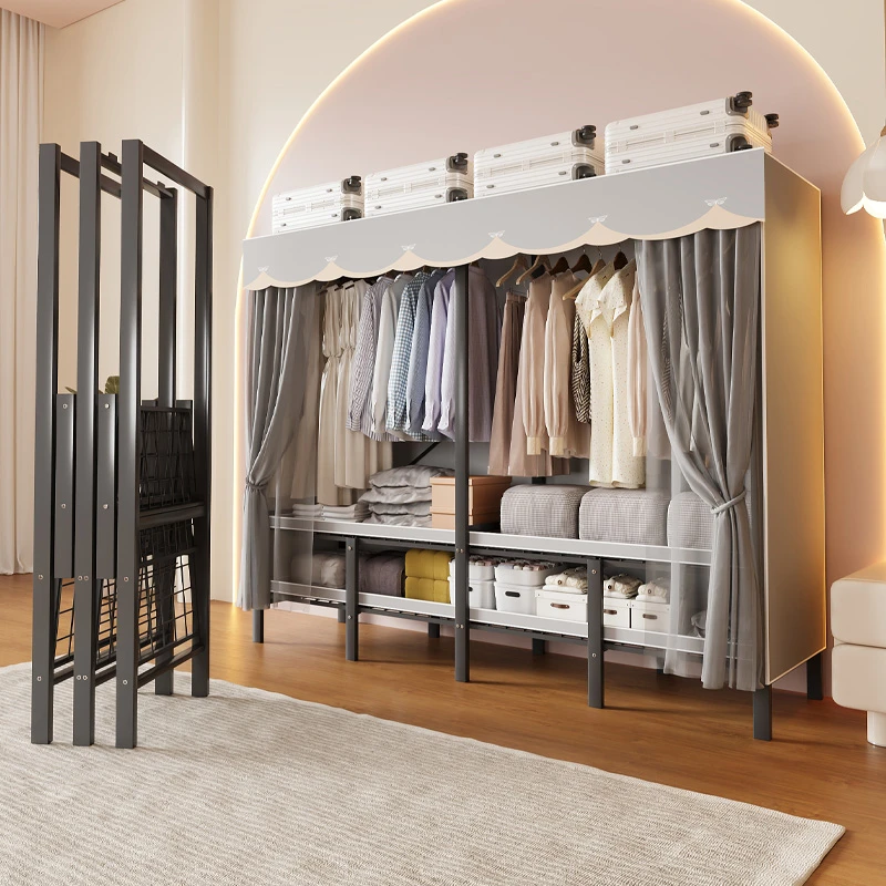 免安装衣柜家用卧室简易可折叠挂衣柜简约出租房用结实耐用布衣橱