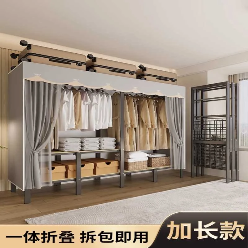 免安装折叠衣柜家用卧室高颜值布衣柜结实耐用出租房用衣橱收纳柜