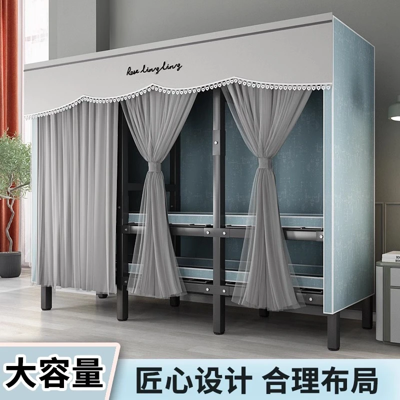 免安装衣柜家用卧室防尘布衣柜出租房结实耐用加粗全钢架折叠衣橱