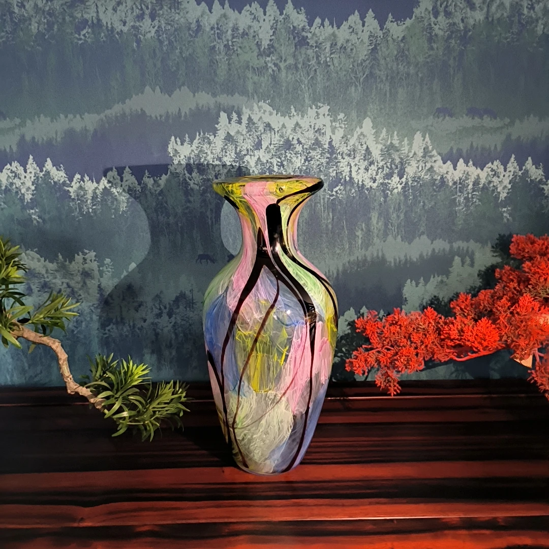 琉璃哥手工热塑琉璃摆件  花瓶011 家居摆件 精美礼品 纯手工制作