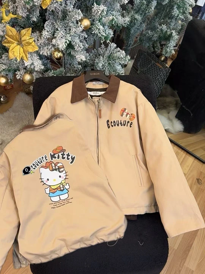 【兜兜】猫猫 冬季新款AB面卡通设计加厚羽绒服 井568A