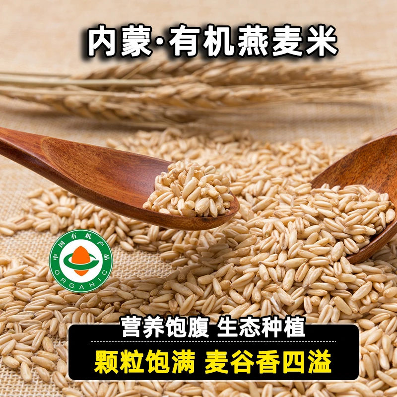 鑫选 有机内蒙燕麦米2斤4斤 营养辅食 饱满软糯 口味醇正好吃