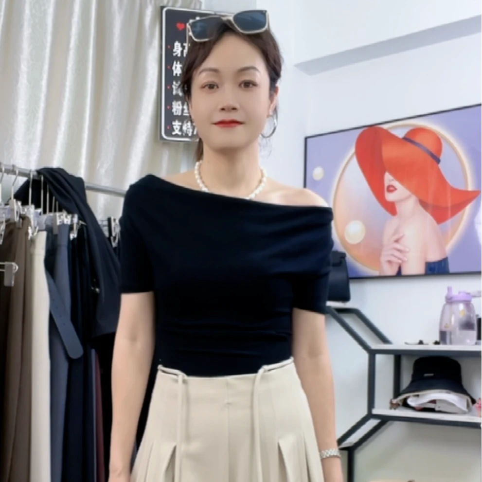 律动莫兰迪夏季新款打底衫显瘦气质时尚百搭简约女生韩系ins衣服