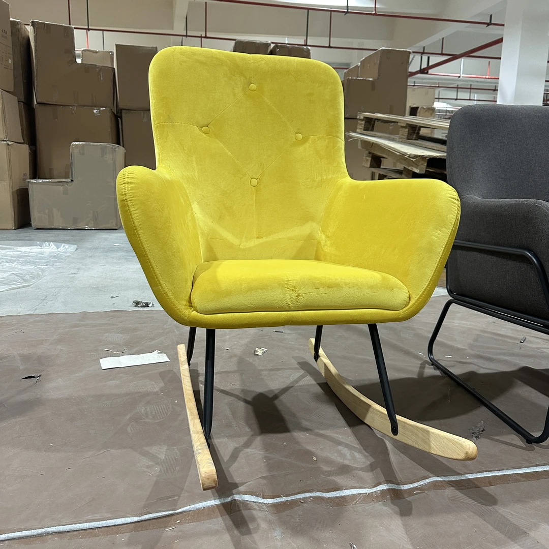 北欧单人休闲沙发铁艺躺椅现代客厅儿童懒人沙发绒布老虎椅XC