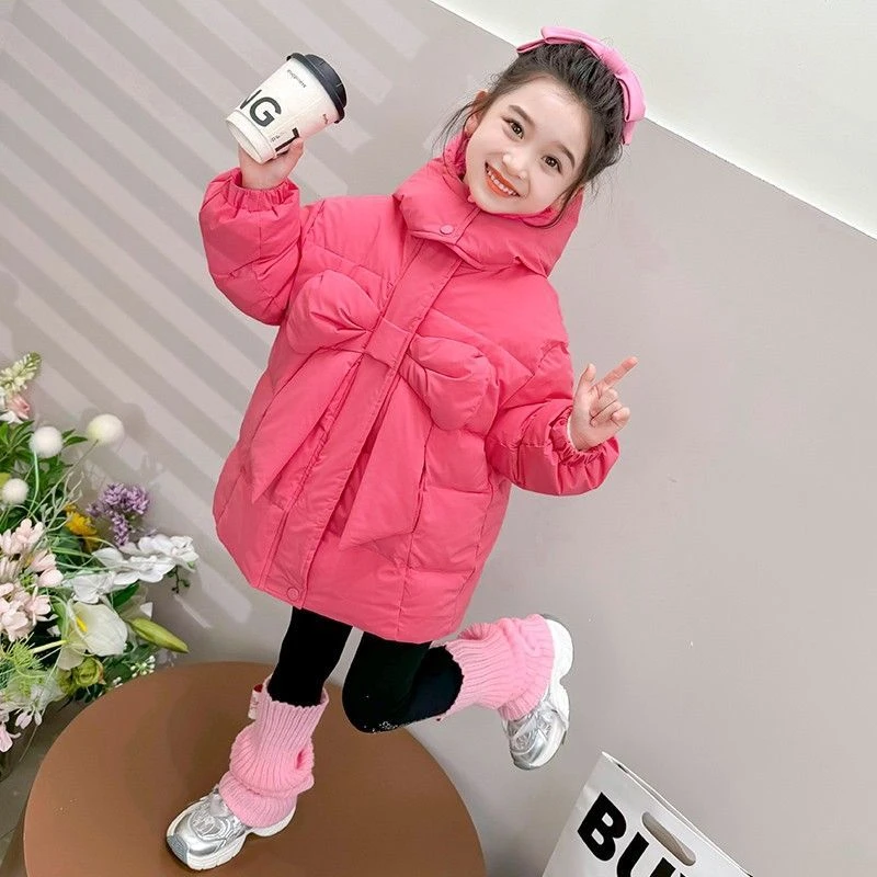 2024新款女童棉服中小童宝加厚洋气保暖冬装外套女童冬装加厚棉服