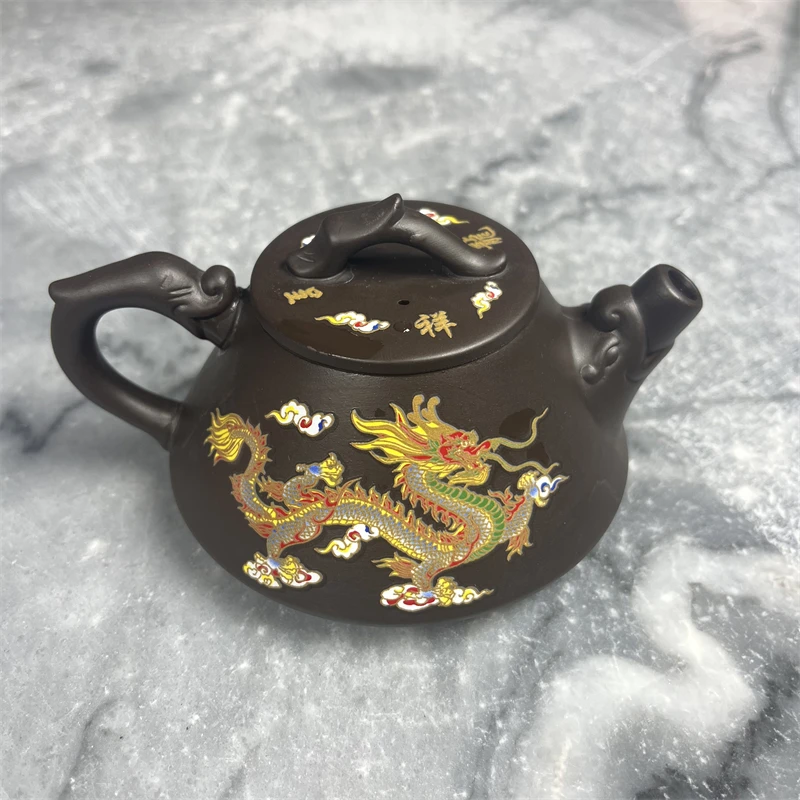 手工深井老紫泥石瓢壶茶具茶器D11
