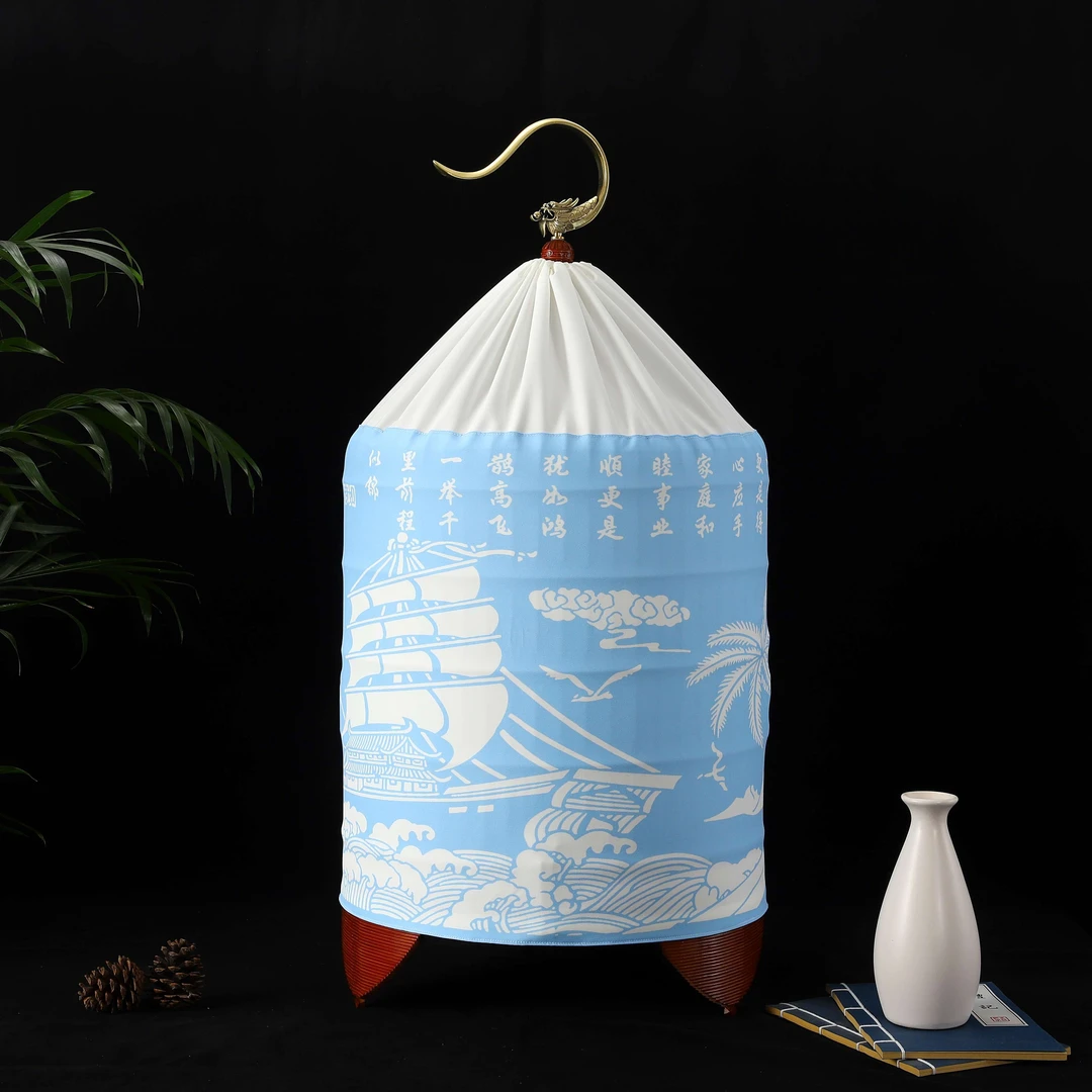 鸣中雀【一帆风顺】广笼笼布丝滑款圆笼鸟笼笼衣笼罩易水洗