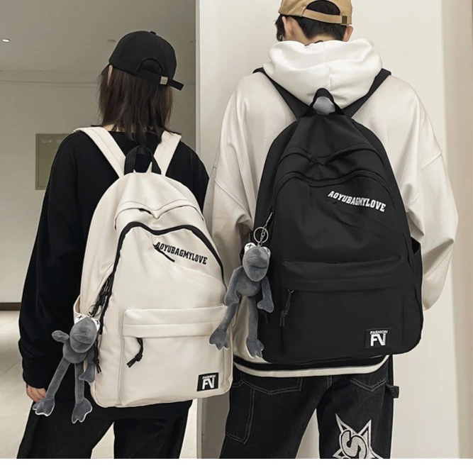 双肩包男潮酷简约大容量原宿ins初中高中生大学生书包女休闲背包