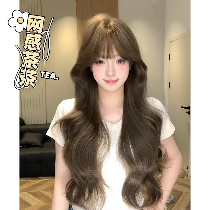 【网感茶茶】束朵假发女波浪卷时尚气质lolita网红同款假发全头套