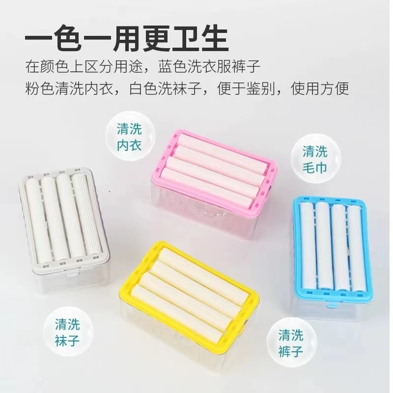 肥皂起泡收纳盒带滚轮免手搓起泡器家用方便实用