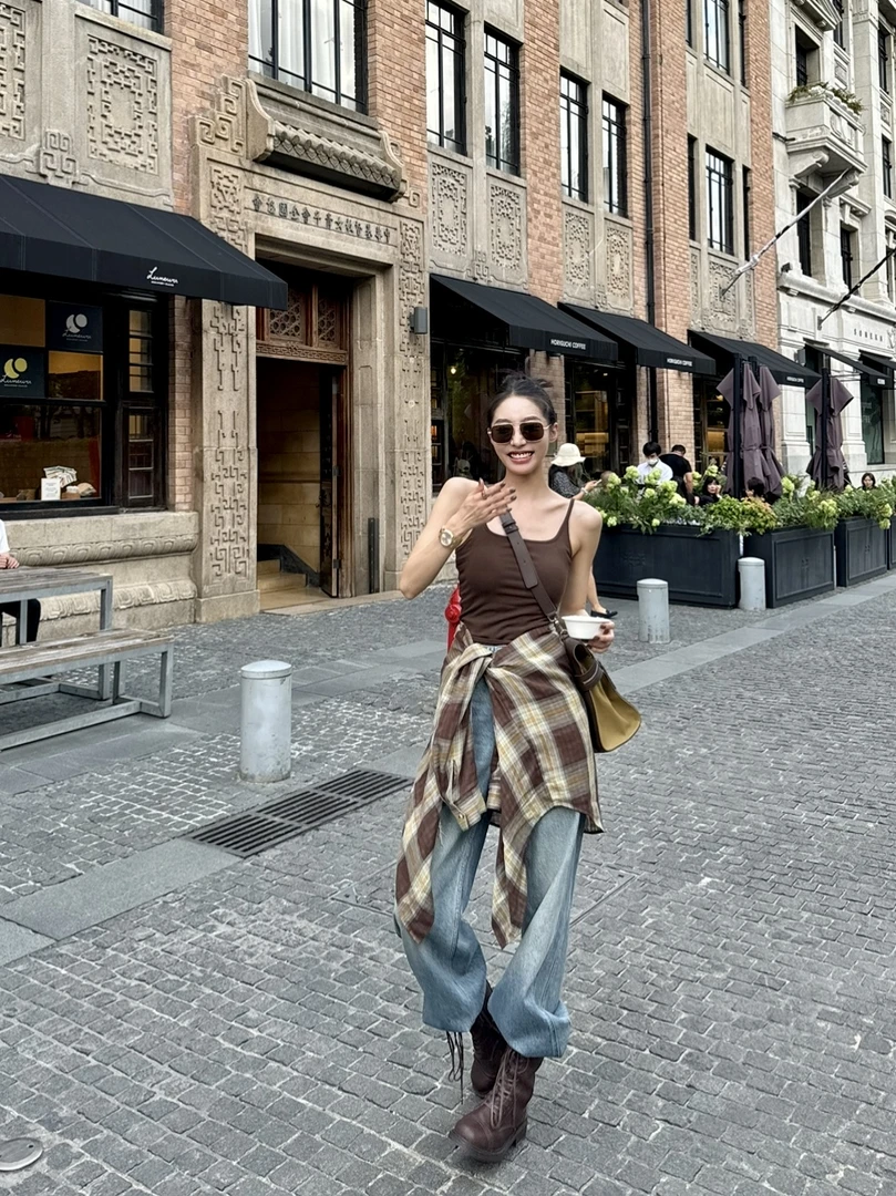 JANGHEMEI【复捻弹力背心】有胸垫修身舒适百搭背心 D24127M43