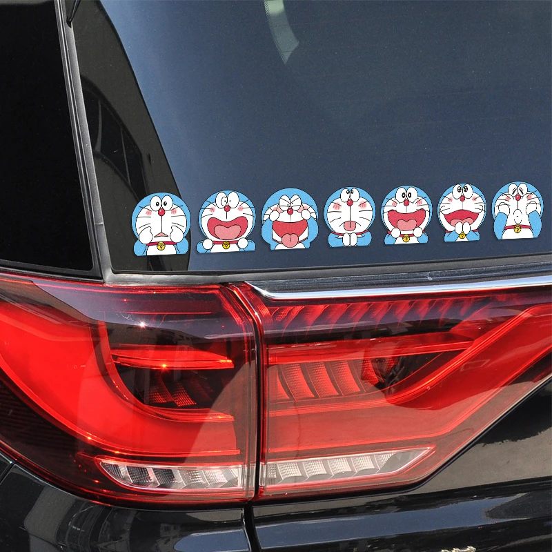 汽车贴纸卡通哆啦A梦反光可爱装饰贴车身贴画玻璃划痕机器叮当猫