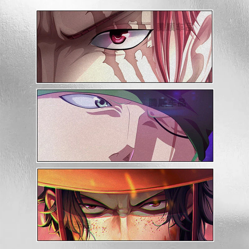 卡通动漫眼神贴二次元海贼王汽车贴拉杆箱贴防水车贴冰箱贴电脑贴