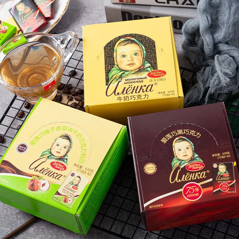 Alenka/爱莲巧俄罗斯原装巧克力牛奶榛仁巧克大头娃娃可可脂喜糖
