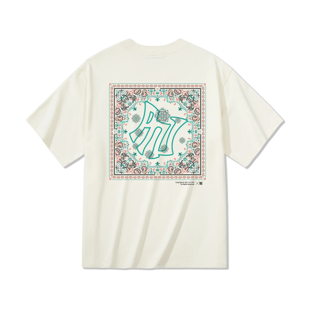 经典腰果花时尚休闲百搭夏季半袖宽松情侣款短袖T恤PK3H2037