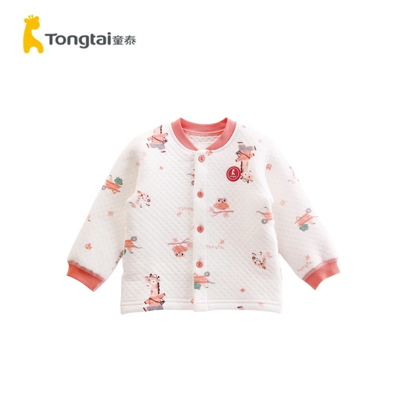 Tongtai/童泰秋冬5月-3岁婴幼儿男女宝宝保暖对开加厚立领上衣