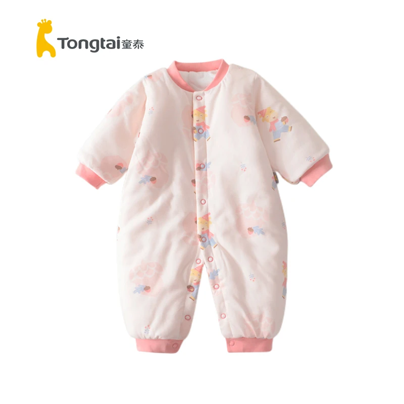 Tongtai/童泰3-18月婴幼儿男女宝宝立领加厚棉服连体衣哈衣爬服