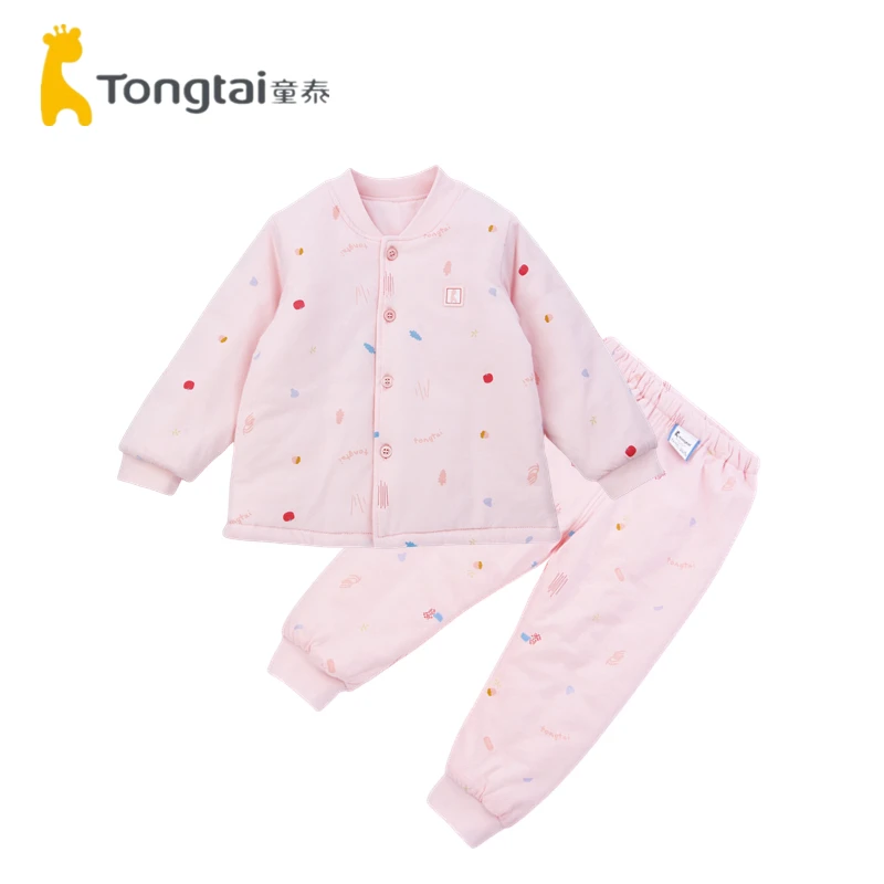 童泰2023新款秋冬1-4岁婴幼儿男女宝宝棉衣棉裤100克棉袄棉服套装