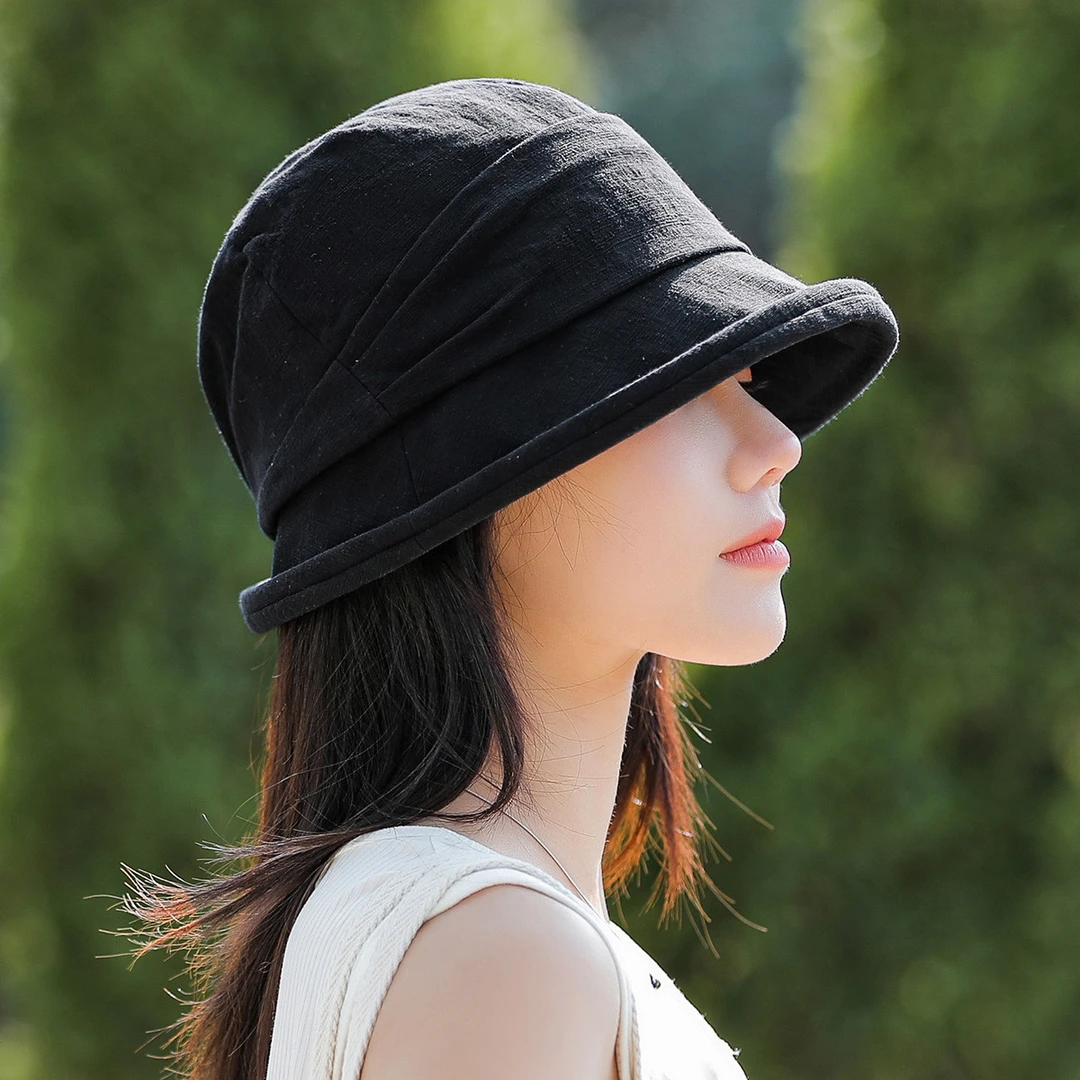 帽子女2025新款秋冬季高级感时尚显脸小渔夫帽遮阳盆帽防晒太阳帽