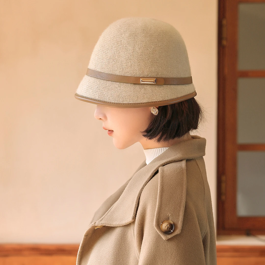帽子女秋冬新款短发女款冬款贝雷帽2025款网红冬天帽子高档渔夫帽