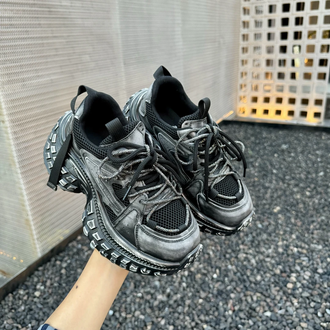 MorycovL秋新款时尚小众百搭鞋子女ins厚底老爹鞋运动休闲9555-10