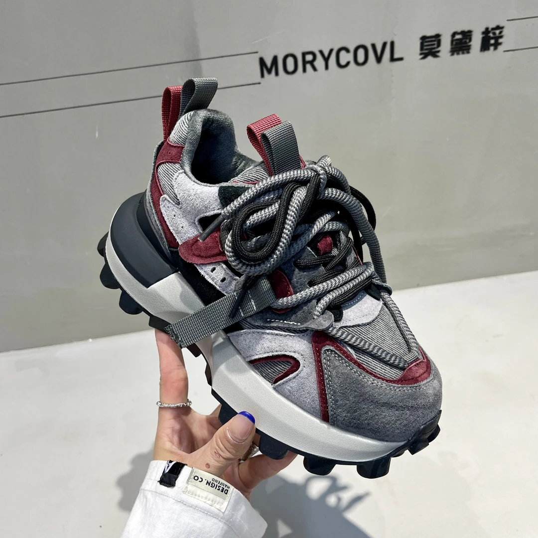 秋冬真皮厚底阿甘鞋~爆款休闲运动鞋时尚潮鞋棉鞋女~小蛮腰0291