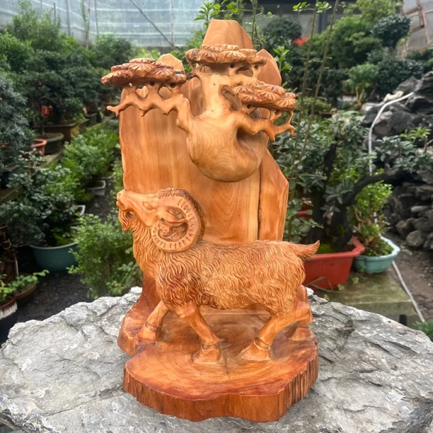 崖柏摆件 松下领头羊23*20*42